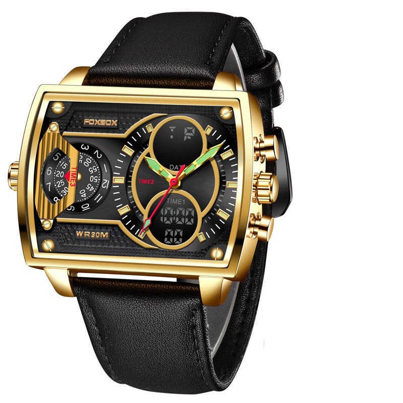 Quartz Electronic Dual Display Multi-function Square - Image 5