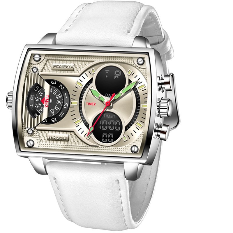 Quartz Electronic Dual Display Multi-function Square - Image 3