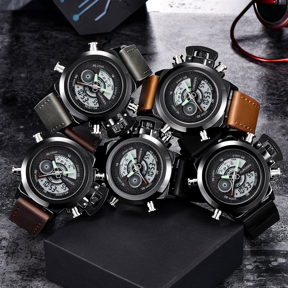 Fashion Belt Multi-functional Double Display Sports Watch For Men - Image 4
